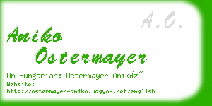 aniko ostermayer business card